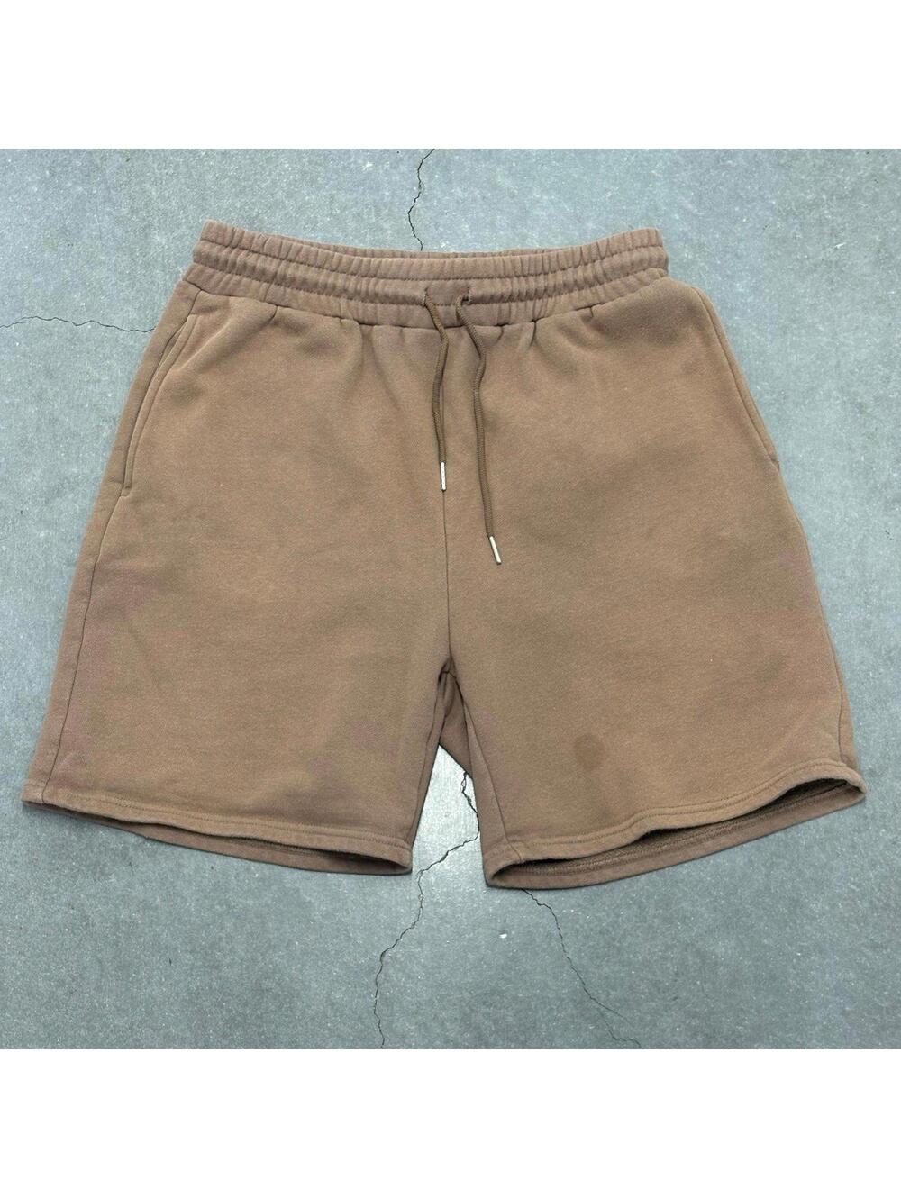 Beige Botany Brown Shorts